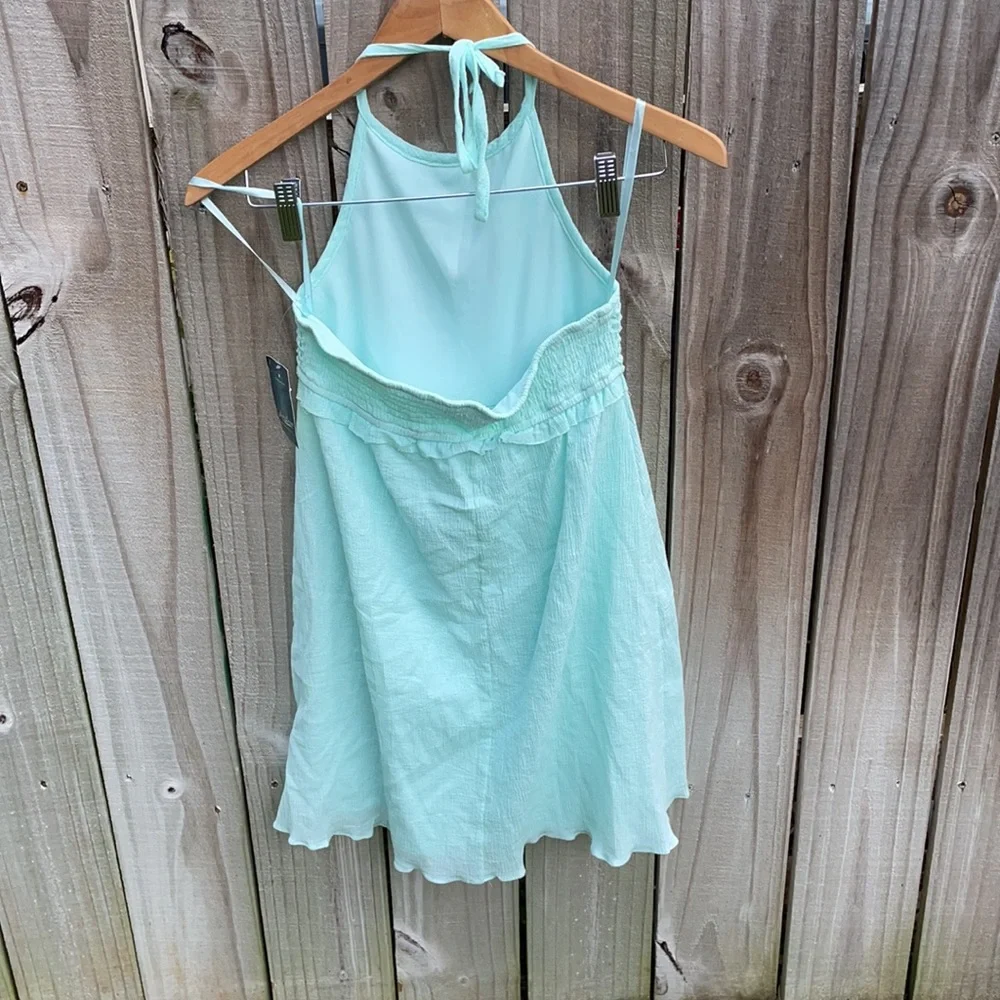 Lucky Brand Mint green halter dress size L New with tags